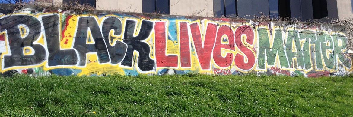 Black Lives Matter colorful art mural